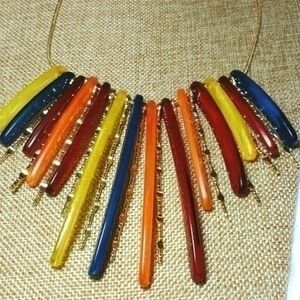 Golden Bamboo & Gummy Transparent Boned Neck-dress